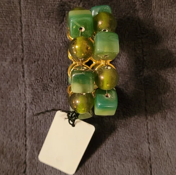 (Set of 5) NEW Pier 1 Teal Napkin Ring - Picture 2 of 2